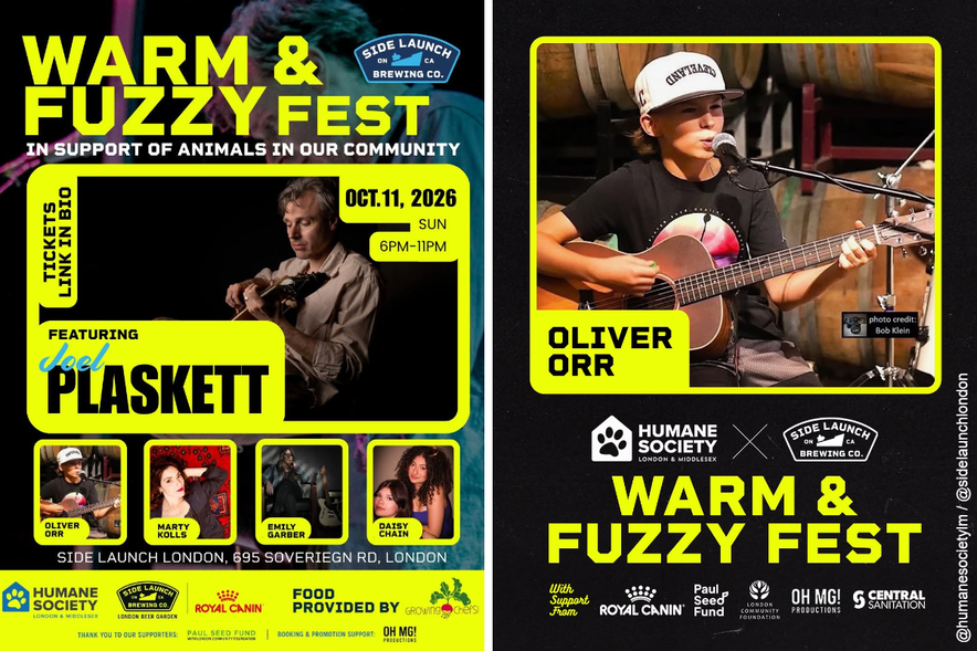 Warm and Fuzzy Fest Brings Joel Plaskett, Indie-Folk, and HSLM Fundraising to Side Launch Beer Garden on Oct. 11